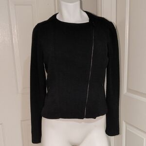 Liz Claiborne Black Women's Woven Asymmetrical Jacket size S